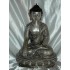 Buddha in Earth Touching Pose Statue: Silver, Nepal, 20th Century 