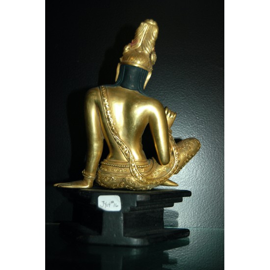 Buddha Avalokitesvara Statue: Gold, Tibet, 21st Century