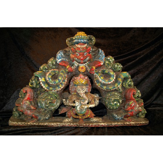 Ganesh Temple Gate Crown: Wood, very Rare and Old