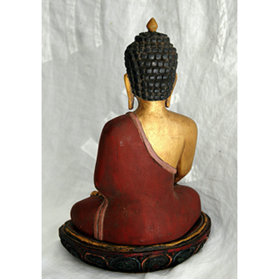 Buddha Statue: Wooden, Tibet, 20th Century