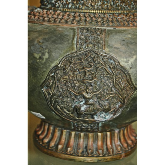 Ceremonial Silver Dragon Teapot: Nepal, 20th Century