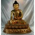 Buddha Shakyamuni Statue: Gold, Nepal, 20th Century