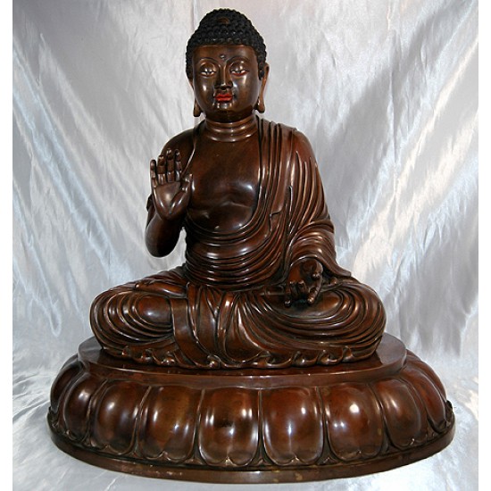 Buddha Statue: Copper, 20th Century