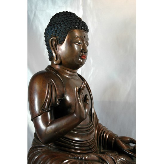 Buddha Statue: Copper, 20th Century