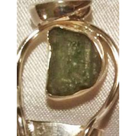 Moldavite & Quartz Silver Pendants: New