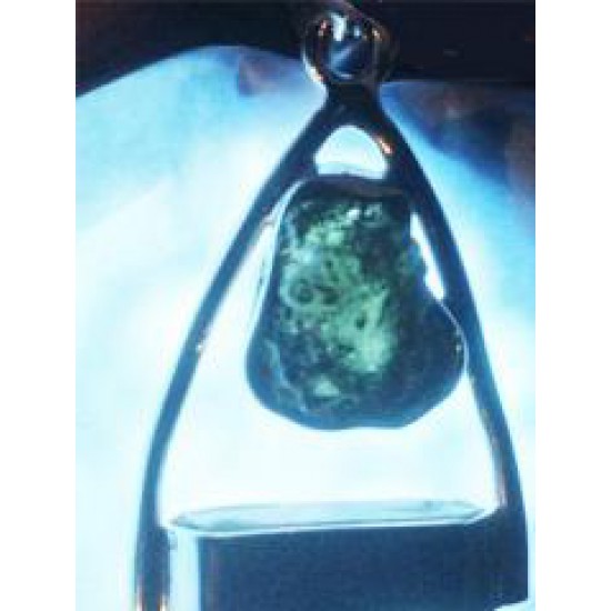 Moldavite & Quartz Silver Pendants: New