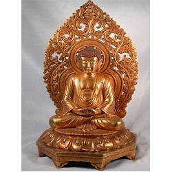 Golden Buddha Statue: China, 20th Century