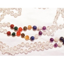 Mala Prayer Beads: Quartz & Various Stones