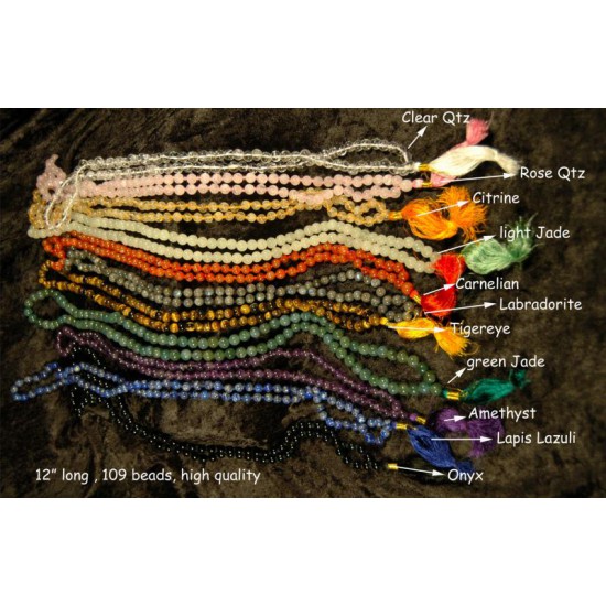 Mala Prayer Beads: Various Gemstones