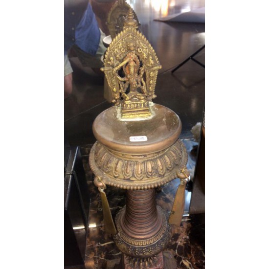 Temple Oil Lamp: Manjushri, 19th Century