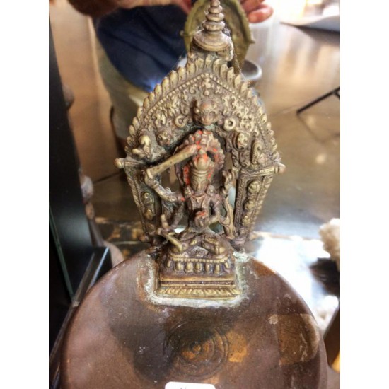Temple Oil Lamp: Manjushri, 19th Century