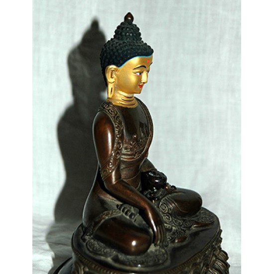 Buddha Shakyamuni Statue: Earth touching post, Nepal, 21st Century