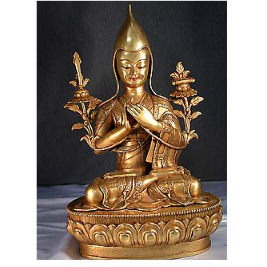 rJe Rimpoche Manjushri incarnate Statue: Tibet, 20th Century