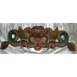 Garuda Wood Wall Hanging: 19th Century