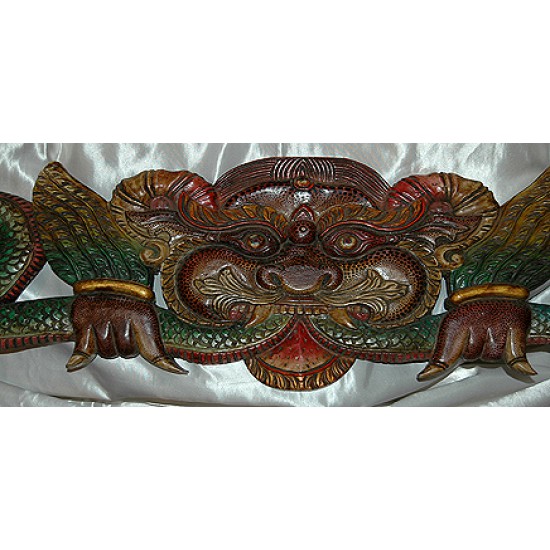 Garuda Wood Wall Hanging: 19th Century