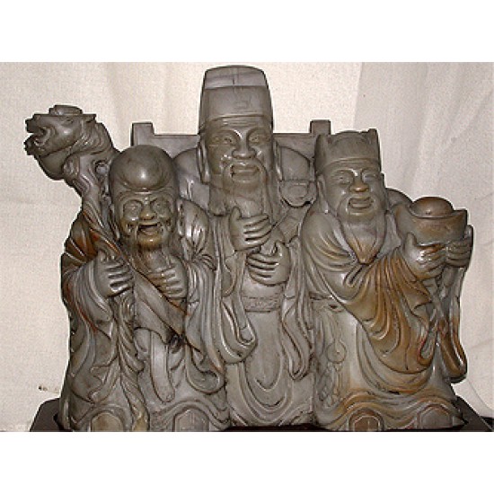 Jade Spiritual Ancestors Statues: Taiwanese, Buddhist, 19th Century