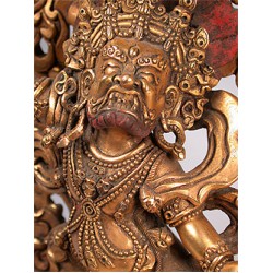 Khadga Pani Statue: Gold/Copper, Nepal, 20th Century