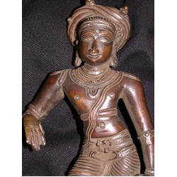 Krishna Statue: Copper, 21st Century No.1