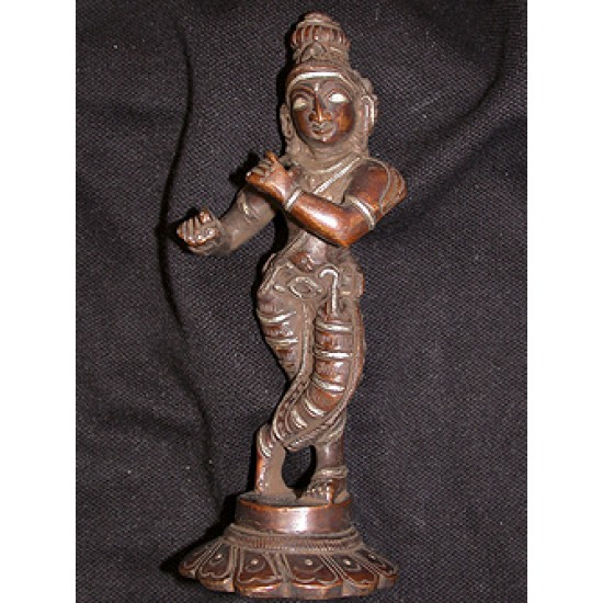 Krishna Statue: Copper, 21st Century No.2