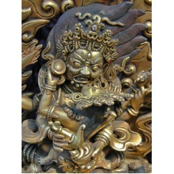 Mahakala and Shridevi Statue: Tantric Union, Nepal, 20th Century