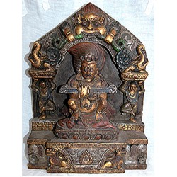 Mahakala Stone Statue: Mantra Empowered, Nepal, 20th Century