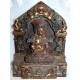 Mahakala Stone Statue: Mantra Empowered, Nepal, 20th Century