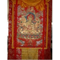 Manjushri Thangka: Auspicious Red, Bhutan, 20th Century