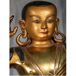 Milarepa Statue: The Great Buddhist Sage: Bhutan, 20th Century