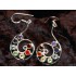 Nautilus Silver Chakra Stone Earrings