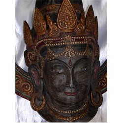 Green Tara Mask: Bhutan, 20th Century