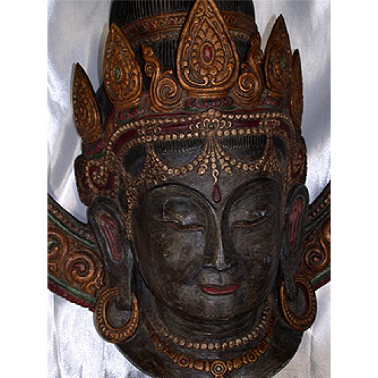 Green Tara Mask: Bhutan, 20th Century